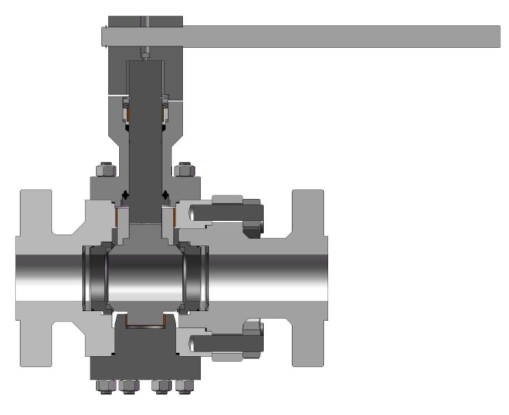 Valvola trunnion alte temperature